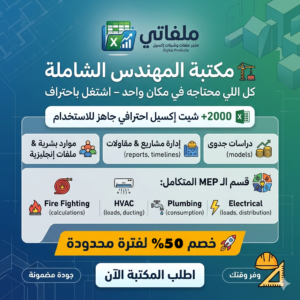 مكتبة المهندس - اكثر من 2000 ملف اكسيل